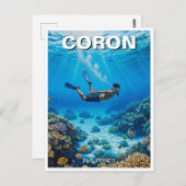 Coron Philippines Diver Briefkaart (Voorkant / Achterkant)