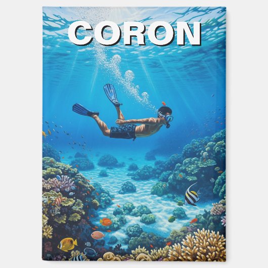 Coron Philippines Diver Magneet (Voorkant)