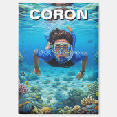 Coron Philippines Scuba Diver Magneet (Voorkant)