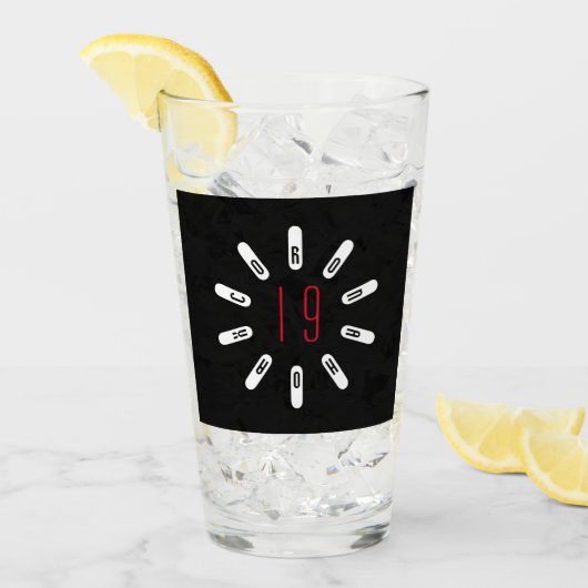 CORONA 19 HOAX Glas (Voorkant ijs)