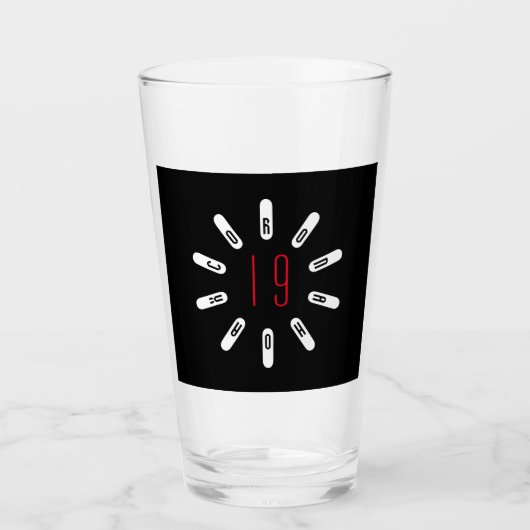 CORONA 19 HOAX Glass Glas (Voorkant)