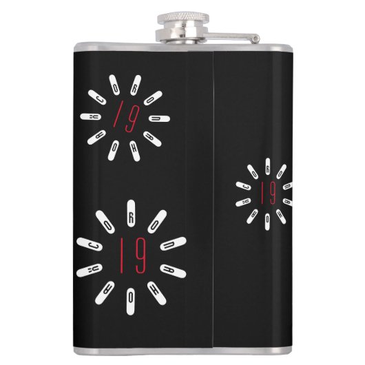 CORONA 19 HOAX Hip Flask Heupfles (Achterkant)