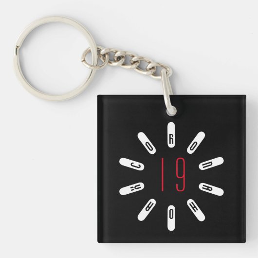 CORONA 19 HOAX Sleutelhanger (voorkant)