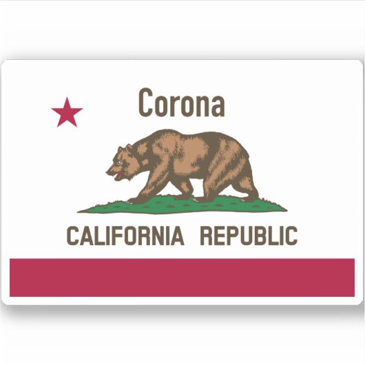 Corona CA Sticker (Voorkant)