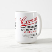 Corona Cafe en Restaurant, Chicago, IL Koffiemok (Voorkant rechts)