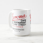 Corona Cafe en Restaurant, Chicago, IL Koffiemok (Voorkant links)