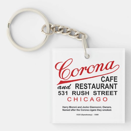Corona Cafe en Restaurant, Chicago, IL Sleutelhanger (Voorkant)