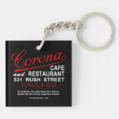 Corona Cafe en Restaurant, Chicago, IL Sleutelhanger (Achterkant)