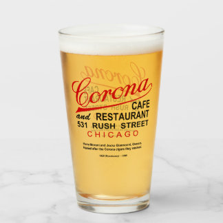 Corona Café en Restaurant, Chicago, Verenigde Stat Glas