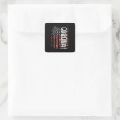 Corona California Vierkante Sticker (Tas)