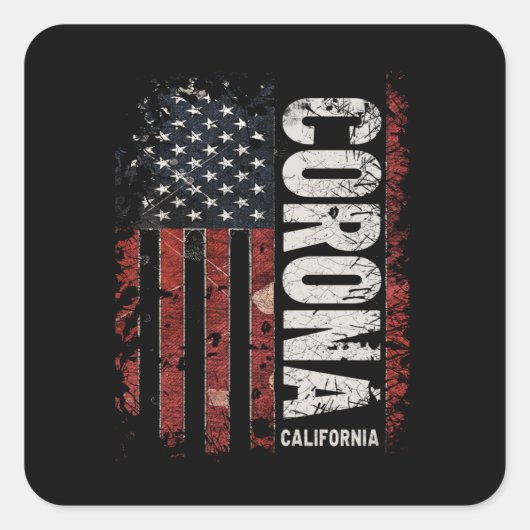 Corona California Vierkante Sticker (Voorkant)