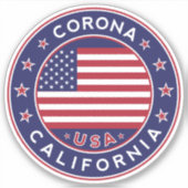 Corona Californië, Corona Sticker (Voorkant)