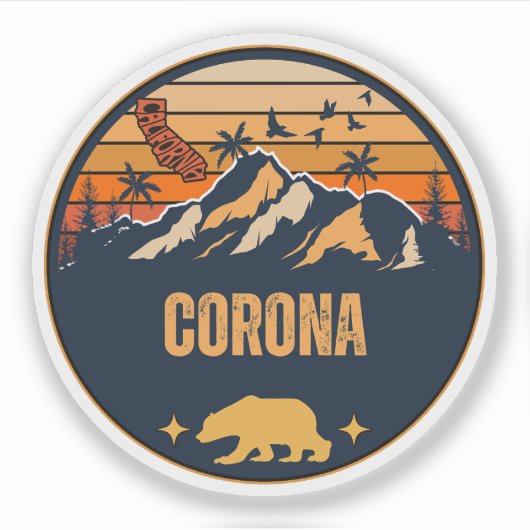Corona, Californië Sticker (Voorkant)