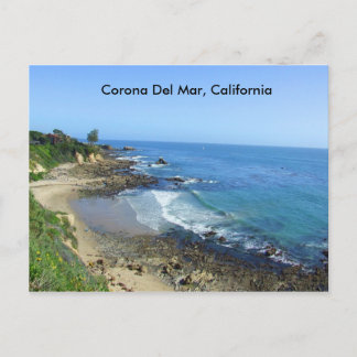 Corona Del Mar, Beach, California Coast, Briefkaar Briefkaart