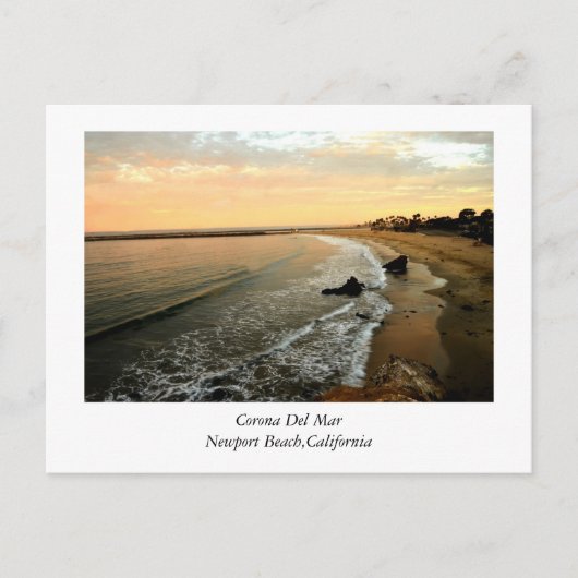 Corona Del Mar Newport Beach California Briefkaart (Voorkant)