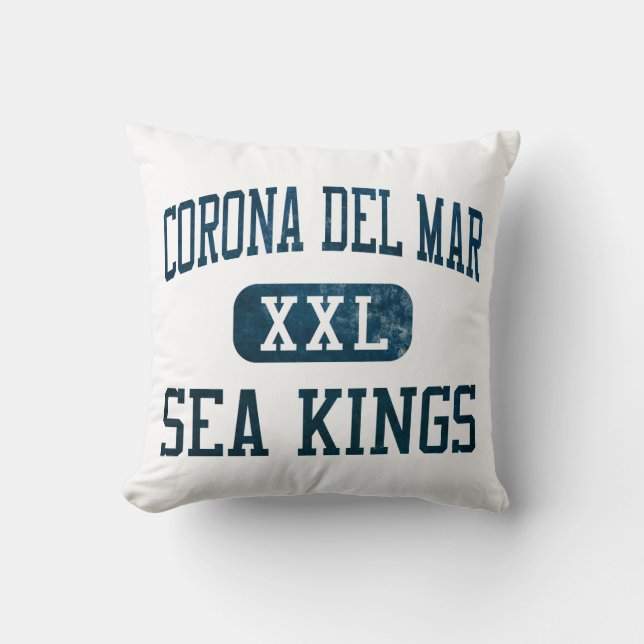 Corona del Mar Zee Kings Athletics Kussen (Voorkant)