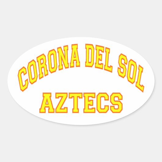 Corona del Sol Aztecs Ovale Sticker (Voorkant)