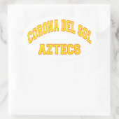 Corona del Sol Aztecs Ovale Sticker (Tas)