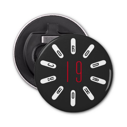 Corona fles met 19 knoppen, opener (Voorkant)