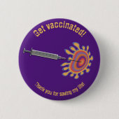 Corona – get vaccinated! ronde button 5,7 cm (Voorkant)
