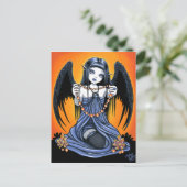 "Corona" Gothic Crystal Angel Art Briefkaart (Staand voorkant)