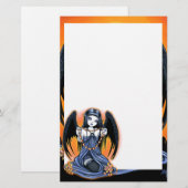 "Corona" Gothic Crystal Angel Art Stationery Briefpapier (Voorkant / Achterkant)