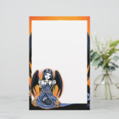"Corona" Gothic Crystal Angel Art Stationery Briefpapier (Staand voorkant)