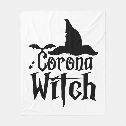 Corona heks Halloween, grappige Halloween, Fleece Deken (Voorkant)