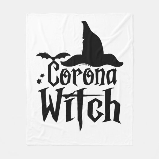 Corona Heks Halloween, Grappige Halloween, Fleece Deken (Voorkant)