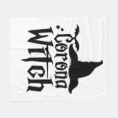 Corona Heks Halloween, Grappige Halloween, Fleece Deken (Voorkant (Horizontaal))