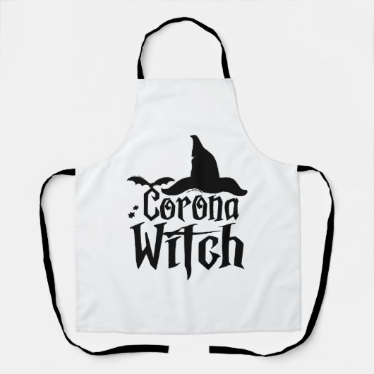 Corona heks Halloween, grappige Halloween, Schort (Voorkant)