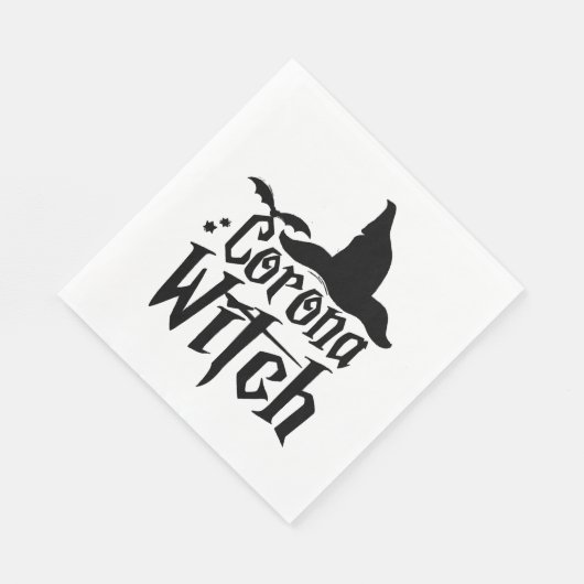 Corona heks Halloween, grappige Halloween, Servet (Hoek)