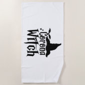 Corona heks Halloween, grappige Halloween, Strandlaken (Voorkant)