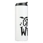 Corona heks Halloween, grappige Halloween, Thermosbeker (Gedraaid links)