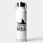 Corona Heks Halloween, Grappige Halloween, Waterfles (Voorkant)