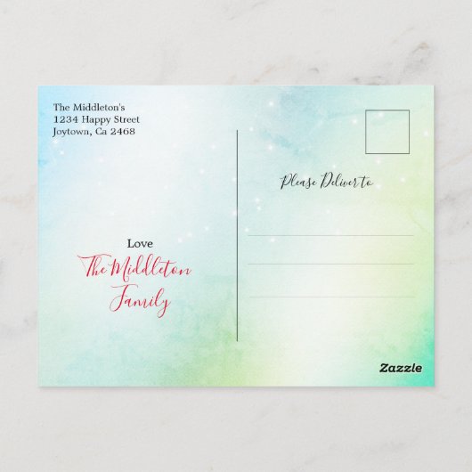 Corona Kerstfeestdag Groene Quarantini Martini Briefkaart (Achterkant)