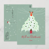 Corona Kerstfeestdag - Toilet Tree-lampjes Briefkaart (Voorkant / Achterkant)