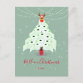Corona Kerstfeestdag - Toilet Tree-lampjes Briefkaart (Voorkant)