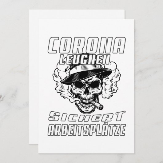 Corona Leugnen sichert arbeitsplätze Feestdagenkaart (Voorkant / Achterkant)