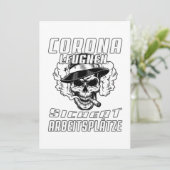 Corona Leugnen sichert arbeitsplätze Feestdagenkaart (Staand voorkant)