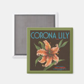 Corona Lily Merkmagneet Magneet (Voorkant / Achterkant)