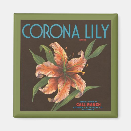 Corona Lily Merkmagneet Magneet (Voorkant)