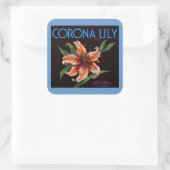 Corona Lily Vierkante Sticker (Tas)