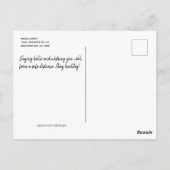 Corona Lisa (Mona Lisa) blijf thuis. Leven opslaan Briefkaart (Achterkant)