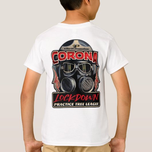 Corona Lockdown Kinder t T-shirt (Achterkant)