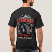 corona lockdown shutter dahn t-shirt (Achterkant)
