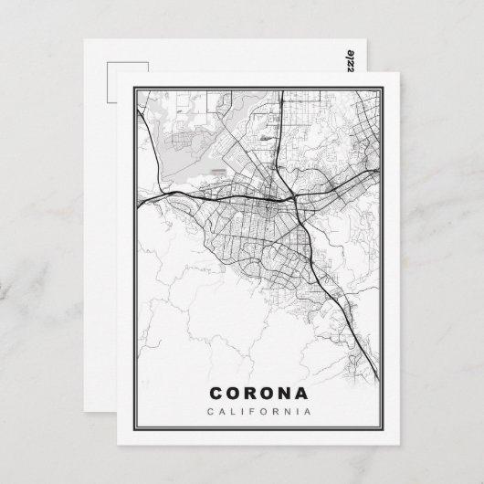 Corona Map Briefkaart (Voorkant / Achterkant)