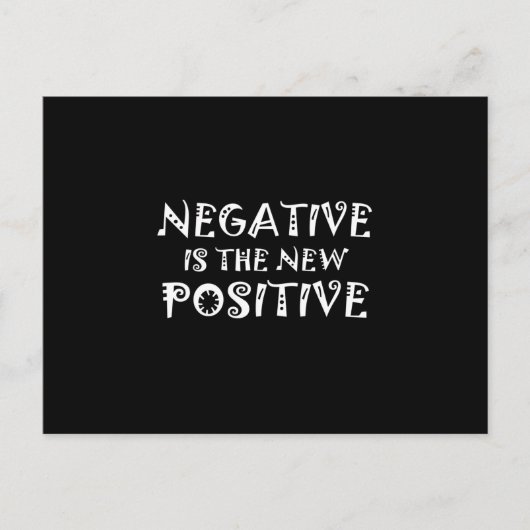 corona - negatief is het nieuwe positieve briefkaart (Voorkant)