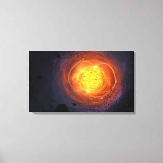 "Corona" omwikkeld doek Canvas Afdruk (Voorkant)