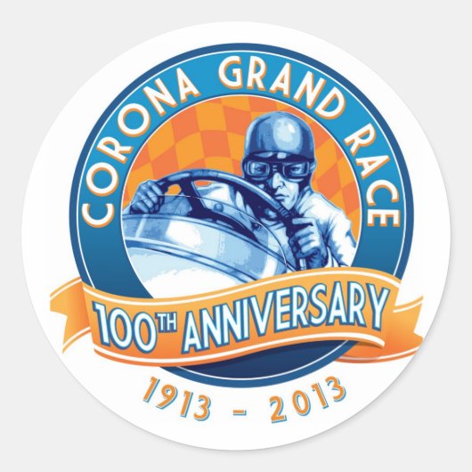 Corona Road Races 100th Jubileum Ronde Sticker (Voorkant)